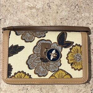 Floral Beige and Blue Women's Bag